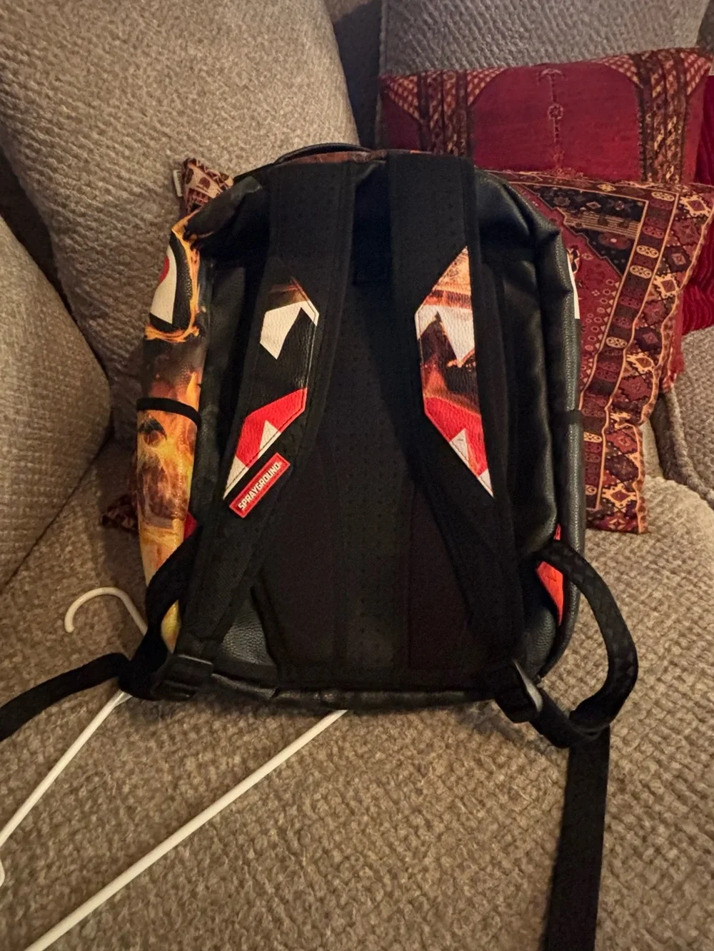 Authentic Sprayground Fire Money Shark Backpack Limited Edition EUC Rare